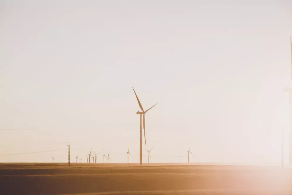 Enjeux de la transition énergétique - Champ d'éoliennes